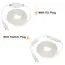 AU/EU Power Plug for 220V 288 LEDs/m COB LED Strip Connector Supply Plug with ON/OFF Button Switch Cable Light Accessories Plug