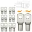 20PCS 4-25mm Assortment Tinned Copper Lugs Ring Crimp Terminals Battery Wire Welding Cable Connectors Kit