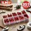 351 Pcs Silicone O-ring Kit Nitrile Rubber Oil Heat Resistant Sealing Gasket Assortment Boxed Metric O Ring for Car Auto Vehicle