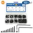 NINDEJIN hex hexagon socket countersunk head screw kit m2 m2.5 m3 m4 m5 m6 carbon steel flat head bolt and nut screw set
