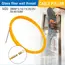 3MM 5M-50M Fiberglass Cable Puller Stainless Steel Yellow Household Wall Wire Guide Rail Fiberglass Electrician Push Tape Drawer