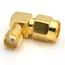 1PC SMA to SMA Connector 90 Degree Right Angle RPSMA Male to RP SMA Female Adapter for WIFI Antenna / FPV RF Converter Gold
