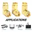 1PC SMA to SMA Connector 90 Degree Right Angle RPSMA Male to RP SMA Female Adapter for WIFI Antenna / FPV RF Converter Gold