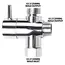 G1/2in 3 Way Diverter Valve T-Adapter Converter For Shower Brass Water Tap Connector Bathroom Faucet Water Separator