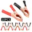 10pcs 30A Crocodile Spring Clamp Red & Black Car Battery Clip Cables Alligator  Charger  Voltage Testing Tool Accessory