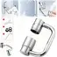 2/1Pcs 1080 Degree Swivel Stainless Steel Kitchen Faucet Extender Universal Dual Mode Bathroom Sink Accessories with Adapter
