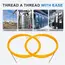 3MM 5M-50M Fiberglass Cable Puller Stainless Steel Yellow Household Wall Wire Guide Rail Fiberglass Electrician Push Tape Drawer