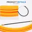 3MM 5M-50M Fiberglass Cable Puller Stainless Steel Yellow Household Wall Wire Guide Rail Fiberglass Electrician Push Tape Drawer