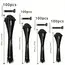 100pcs Black Cable Ties High Tensile Strength, Uv Resistant, Self-Locking For Home & Office Cord Management