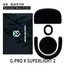 UnusualWaySports Mouse Skates Feet G Pro X Superlight 2 Cambered Surface PTFE Anti Collapse Magic Ice Black Silver Fox GPX2 GPW5