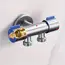 1 Inlet and 2 Outlet Dual Control Handle Stainless Steel Angle Valve, Suitable for Low Floors below 5th Floor