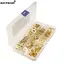 150/300/540Pcs M3/M4/M5/M6/M8/M10 Ring Lugs Eyes Copper Crimp Terminals Cable Lug Wire Connection Non Insulated Assortment Kit