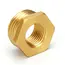 Brass Hex Bushing Reducer Pipe Fitting 1/8 1/4 3/8 1/2 3/4 Female to Male Thread Reducing Water Gas Adapter Coupler Connector