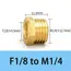 Brass Hex Bushing Reducer Pipe Fitting 1/8 1/4 3/8 1/2 3/4 Female to Male Thread Reducing Water Gas Adapter Coupler Connector
