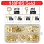 150/300/540Pcs M3/M4/M5/M6/M8/M10 Ring Lugs Eyes Copper Crimp Terminals Cable Lug Wire Connection Non Insulated Assortment Kit