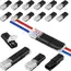 10/20/30/50/100 Pack of H2 2-Pin Pluggable Wire Connectors, Nylon Insulated Copper Quick-Connect Terminal Blocks, Suitable for Low-Voltage Cables, No Power Mode Required, No Electronic Components