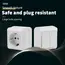 White Power Sockets EU Standard Wall Mounted Plugs Socket With Ground Flame Retardant Paint Plastic Classic Electrical Outlets