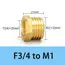 Brass Hex Bushing Reducer Pipe Fitting 1/8 1/4 3/8 1/2 3/4 Female to Male Thread Reducing Water Gas Adapter Coupler Connector