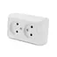 White Power Sockets EU Standard Wall Mounted Plugs Socket With Ground Flame Retardant Paint Plastic Classic Electrical Outlets