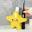 Cute Star-Shaped Toothbrush Holder  Freestanding Bathroom Organizer with Cute Face Design, Space-Saving Toothbrush & Toothpaste