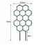 2pcsHoneycomb Design Plant Trellis, Rustproof Plastic Support for Potted Vines and Flowers, Indoor Outdoor Garden Climbing Frame
