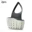 Sink Draining Hanging Basket Adjustable Kitchen Accessories Rubber Sink Bag Soap Sponge Shelf Faucet Holder for Bathroom 1PC