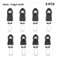 8pcs Replacement Zipper Head Tool-free Removable Zipper Puller for Luggage Schoolbag End Fit Rope Tag Clothing Zip Fixer Broken