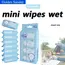64pcs Disposable Mini Hand Wipes/Portable Travel Size Special Extraction Hand and Mouth Cleaning Wipes Fo Home School Supplies