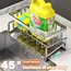 Sink Cleaning Tools Storage Rack Kitchen Multifunctional Stainless Steel Drain Rack for Sponge Cleanser Organizer Rag Hanger