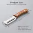 2PC Set Kitchen Peeler Stainless Steel Vegetable Peeler Wooden Handle For Peeling And Slicing Fruits And Vegetables Kitchen Tool