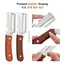 iLMH New Paring Knife Ergonomic Wood Handle Knife Stainless Steel Vegetable Peeler with Wooden Handle 2-in-1 Fruit Potato Peeler