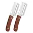 iLMH New Paring Knife Ergonomic Wood Handle Knife Stainless Steel Vegetable Peeler with Wooden Handle 2-in-1 Fruit Potato Peeler