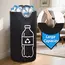 82L Empty Bottle Storage Basket Folding With Aluminum Handle Wastewater Bottle Collector Bag Large Capacity Recycling Bin