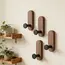 Self Adhesive Mounted Walnut Wood Wall Hooks for Hanging Coat Towel Clothes Blanket Hat Backpack Robe Entryway Key Holder