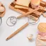 1Pc Danish Dough Whisk With Plastic Handle, Dutch Style Bread Whisk For Dough Cooking Kitchen With Stainless Steel Danish Whisk