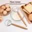 1Pc Danish Dough Whisk With Plastic Handle, Dutch Style Bread Whisk For Dough Cooking Kitchen With Stainless Steel Danish Whisk