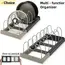 1Pc 7-grid Telescopic Pot Rack,Pans Organizer,Space-saving Cabinet Holder for Pots,Pans and Lids-Keep Your Kitchen Neat and Tidy