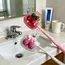 Cute Cherry Design Toothbrush Holder, Cherry Pattern, Protects Toothbrush Head, Features Dual Holes for Drainage and Ventilation