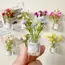 8pcs Mini Small Vase Magnets Cute Mini Refrigerator Magnets 3D Vase Fun Refrigerator Accessories Kitchen Decoration Holiday Gif