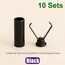 10 Sets Metal Cord End Locks Rope Ends Stopper Clips for Shoelaces Bags Garment  Lanyard DIY Crafts