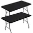 LMETJMA Rectangle Tablecloth Elastic Fitted Tablecloths for 6 Ft Tables Washable Folding Polyester Table Cover JT898