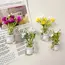 8pcs Mini Small Vase Magnets Cute Mini Refrigerator Magnets 3D Vase Fun Refrigerator Accessories Kitchen Decoration Holiday Gif