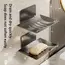 1pc Black Carbon Steel Soap Box Non Perforated Wall Mounted Bathroom Soap Box Bathroom Soap Holder Soap Storage Rack 2025
