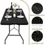 LMETJMA Rectangle Tablecloth Elastic Fitted Tablecloths for 6 Ft Tables Washable Folding Polyester Table Cover JT898