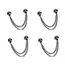 4PCS Magnetic Clothing Clips Multi-Function Magnetic Strength Buttons Clips Pinless Brooch Clips for Women Clothes Cardigans