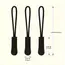 10 black plastic zipper puller, durable PVC zipper puller, suitable for bags, backpacks, clothes, suitcases, etc