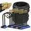 Black 8mm PE Hose 20cm Flexible Nozzle Misting Watering System 45/60/80/100W Self-priming Pump Adjustable Sprayer Kit for Garden