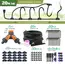 Black 8mm PE Hose 20cm Flexible Nozzle Misting Watering System 45/60/80/100W Self-priming Pump Adjustable Sprayer Kit for Garden