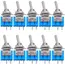 10pcs DPDT Mini Toggle Switch 2pin 2 Position ON/Off Miniature Toggle Switch 6A 125V Toggle Switch