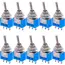 10pcs DPDT Mini Toggle Switch 2pin 2 Position ON/Off Miniature Toggle Switch 6A 125V Toggle Switch